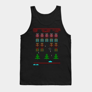 Ugly Christmas Space Invaders Tank Top